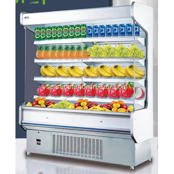 Frukt och grönsaker upprätt öppen display kylskåp